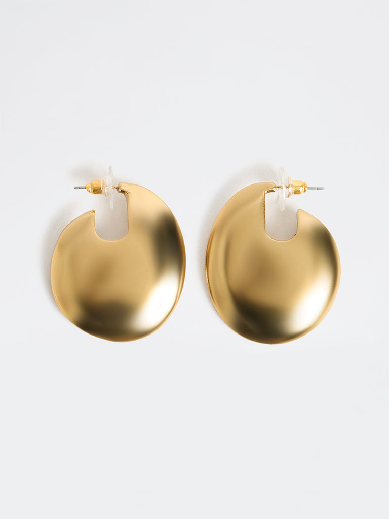 Westside Accessories Gold Puff Earrings
