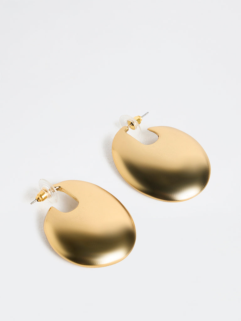Westside Accessories Gold Puff Earrings