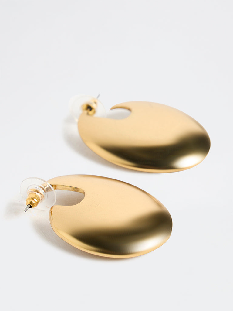 Westside Accessories Gold Puff Earrings