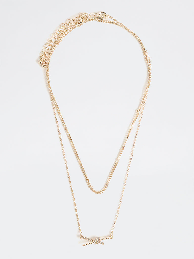 Westside Accessories Gold Knot Necklaces - Pack of 2