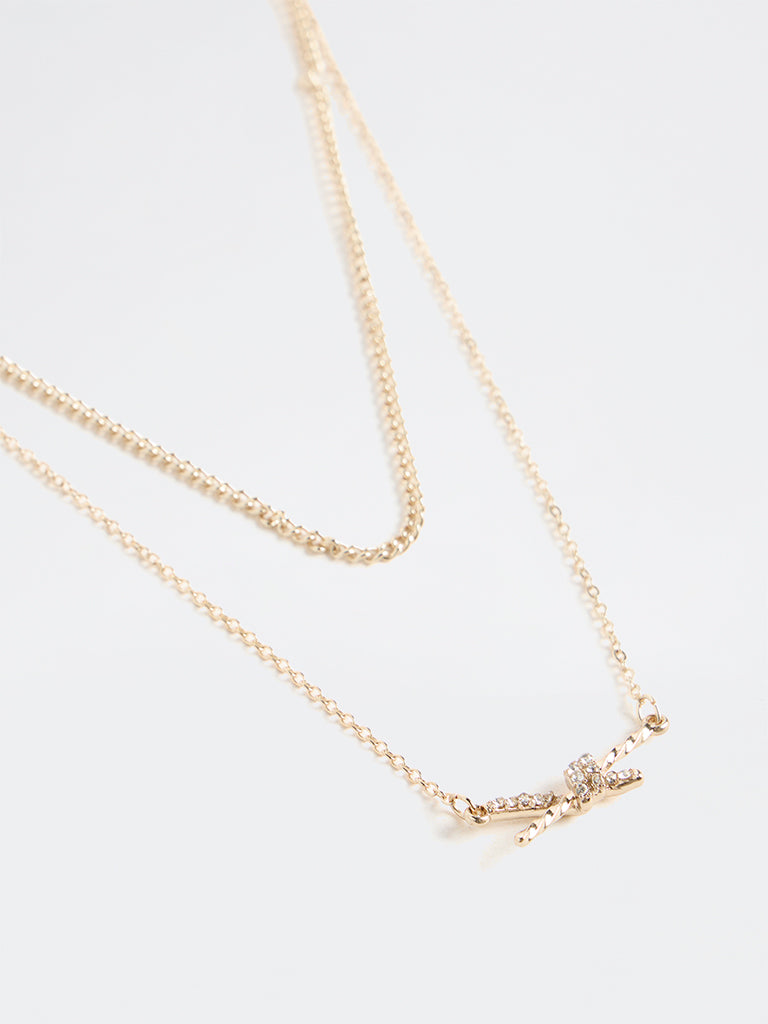 Westside Accessories Gold Knot Necklaces - Pack of 2