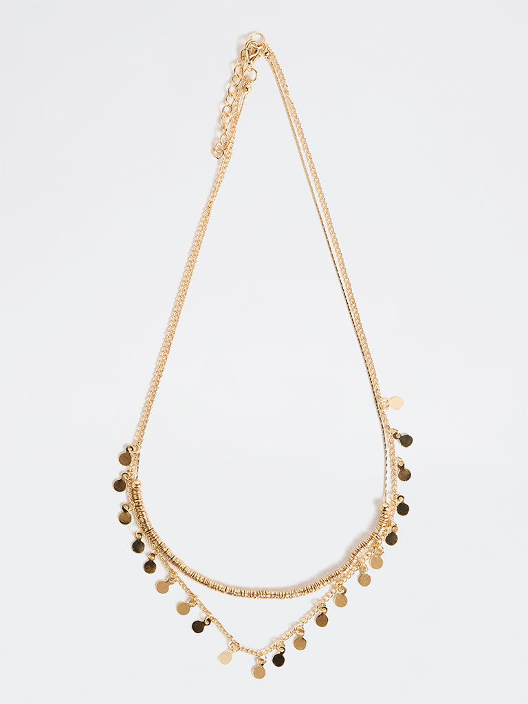 Westside Accessories Gold Disc Necklaces - Pack of 2