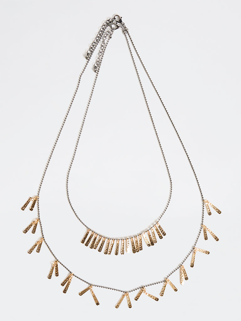 Westside Accessories Gold Metal Necklaces - Pack of 2