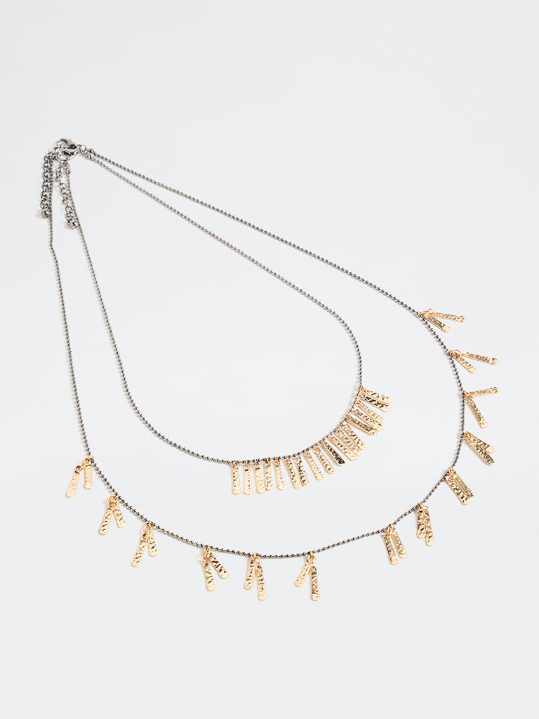 Westside Accessories Gold Metal Necklaces - Pack of 2