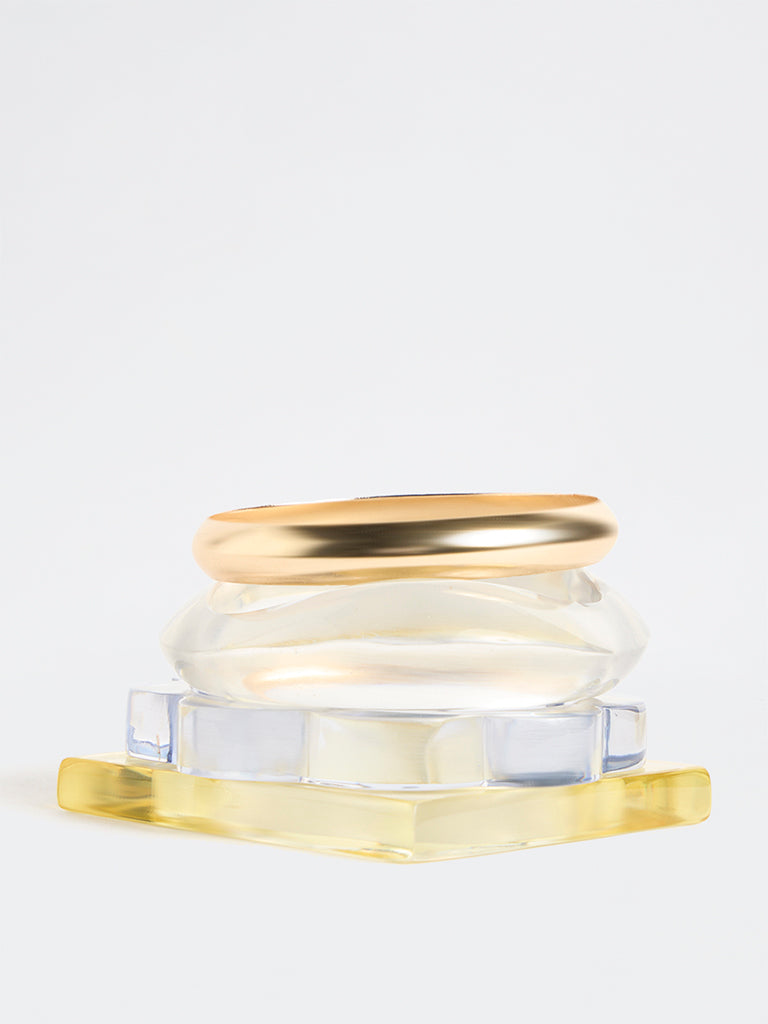 Westside Accessories Multicolour Resin and Metal Bangles – Pack of 3
