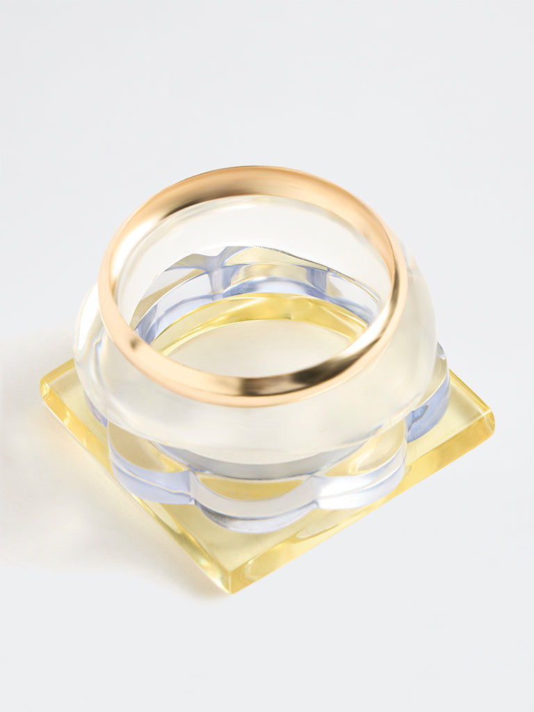Westside Accessories Multicolour Resin and Metal Bangles – Pack of 3