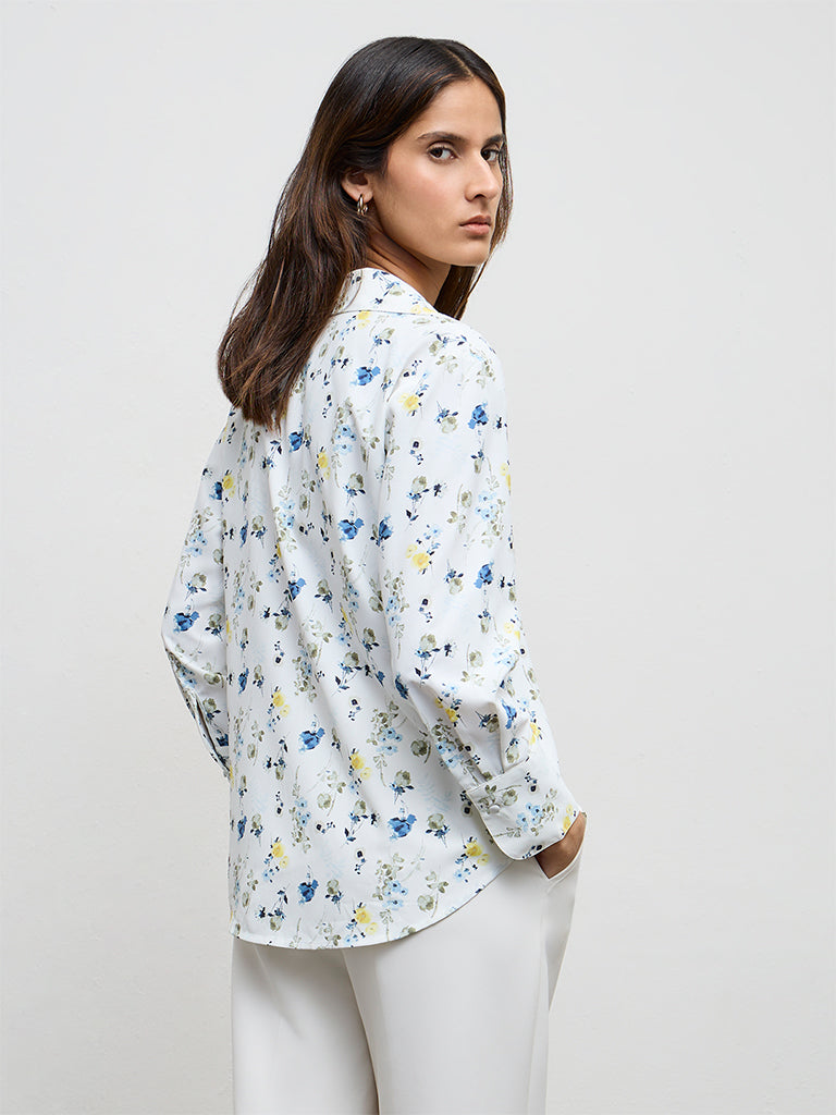Wardrobe Ivory Floral Printed Shirt