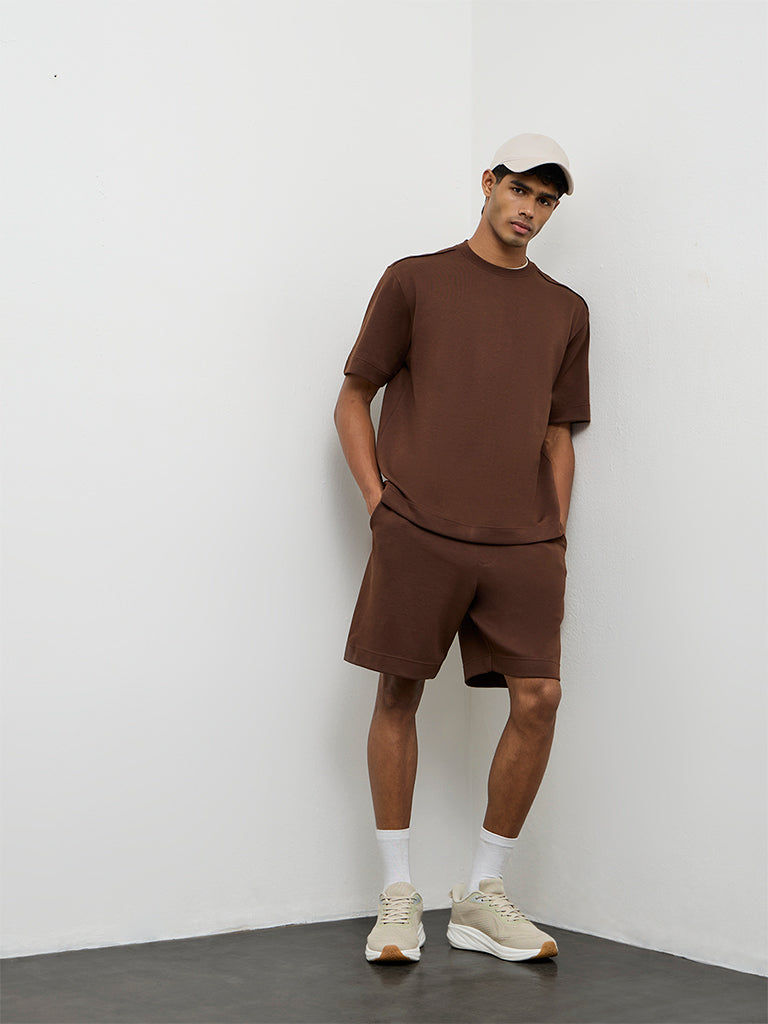 Nuoflexx Brown Relaxed-Fit T-Shirt