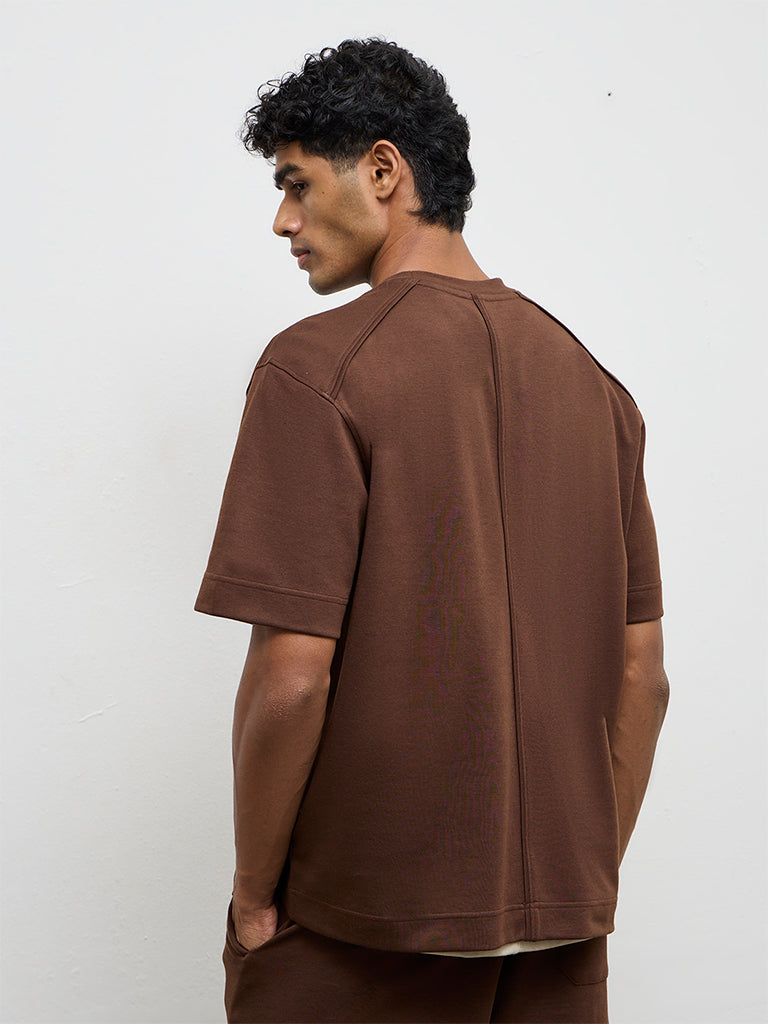 Nuoflexx Brown Relaxed-Fit T-Shirt