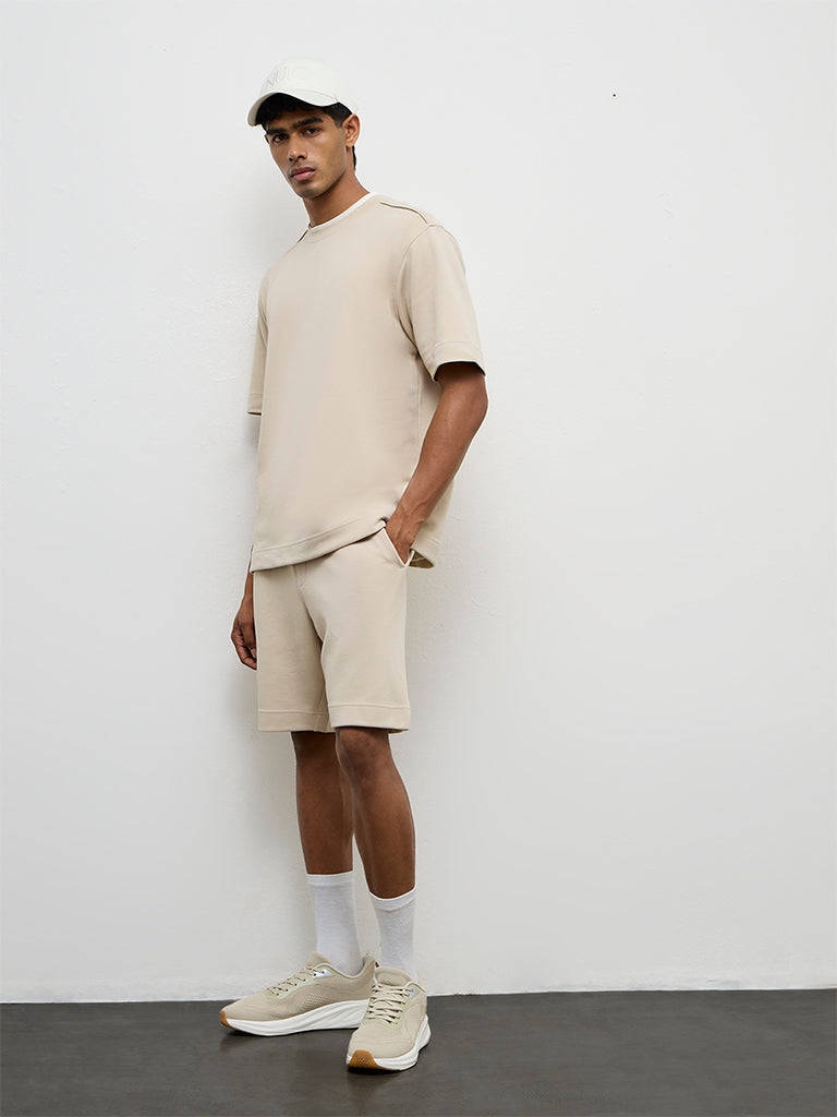 Nuoflexx Light Beige Relaxed-Fit T-Shirt
