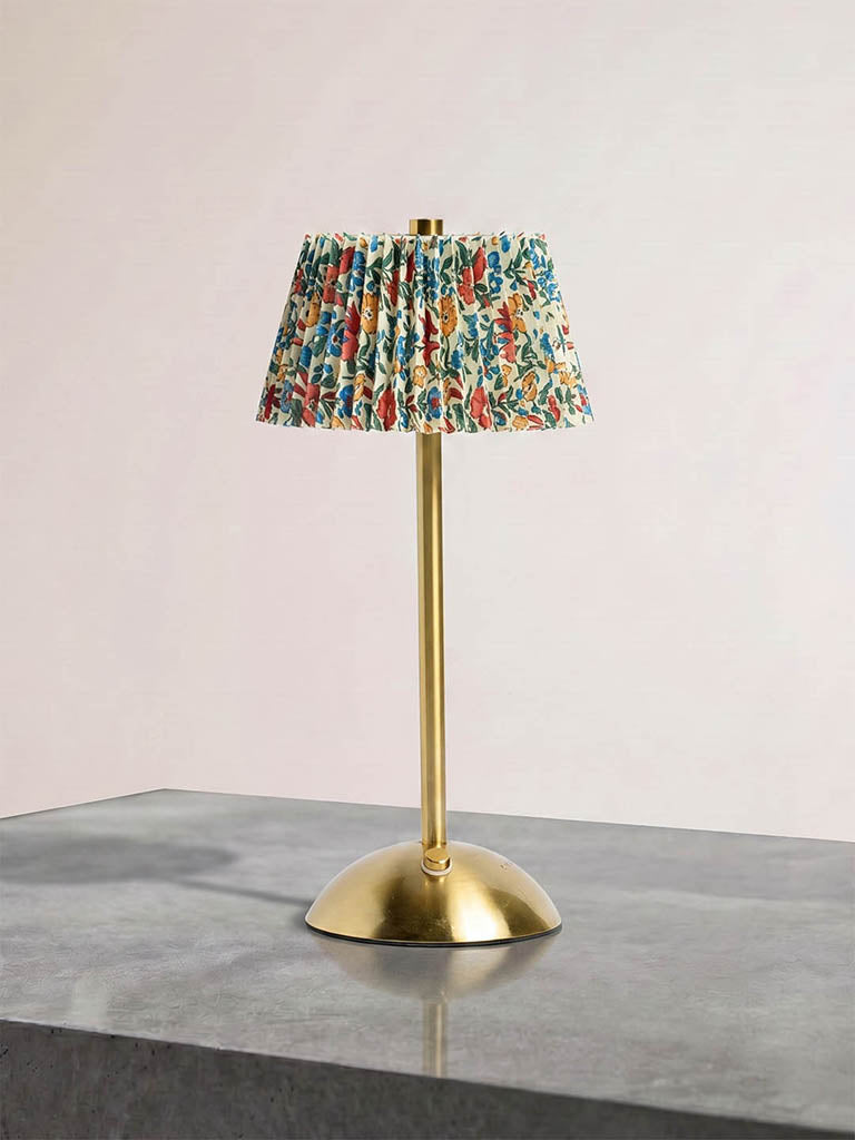 Westside Home Multicolor Floral Pattern Metal USB Lamp