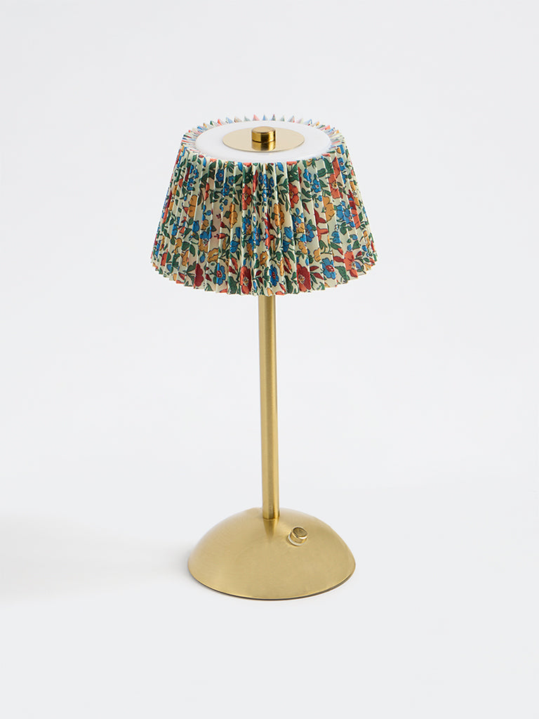 Westside Home Multicolor Floral Pattern Metal USB Lamp