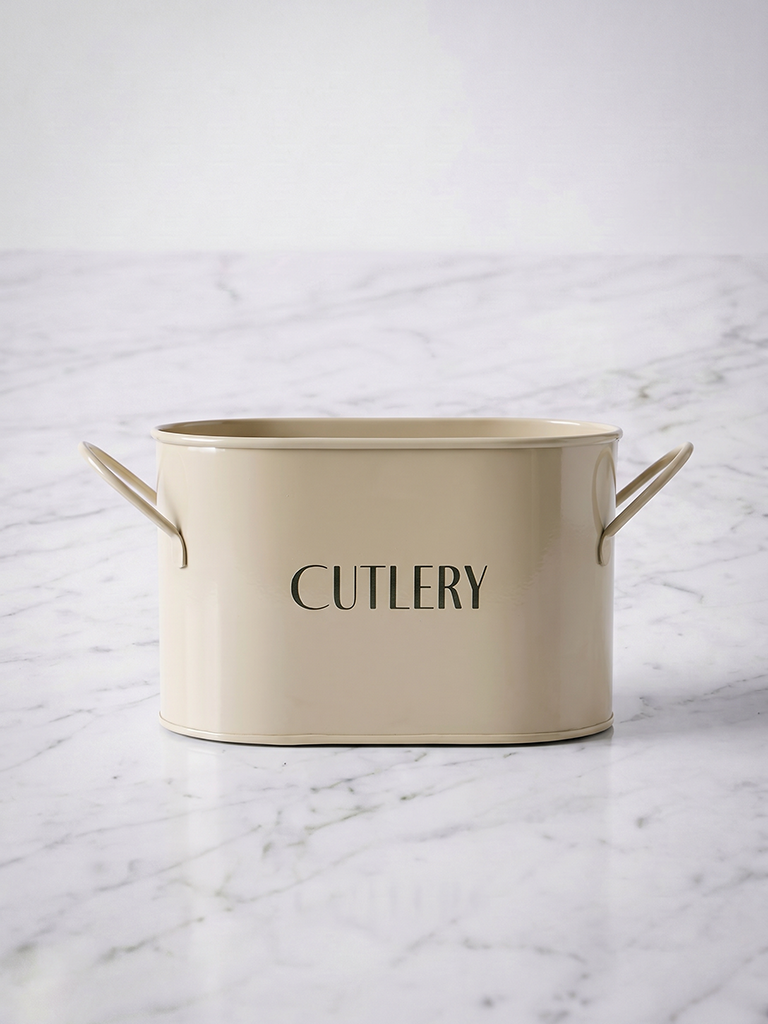 Westside Home Beige Cutlery Caddy
