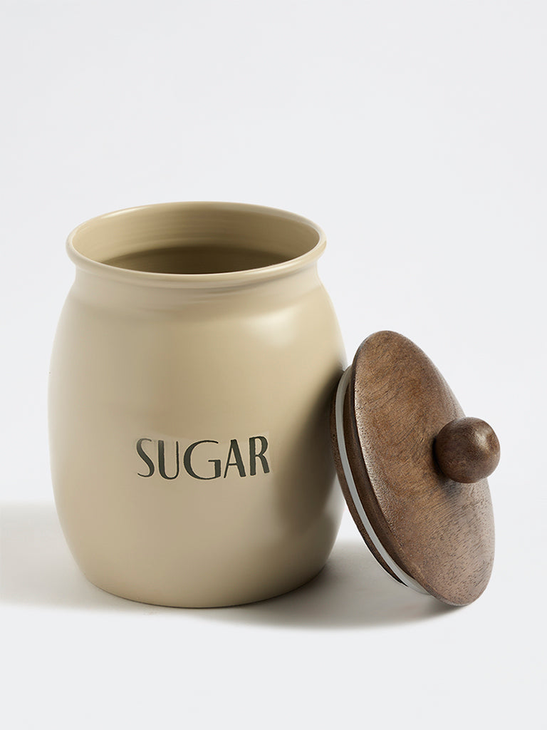 Westside Home Beige Sugar Canister with Lid