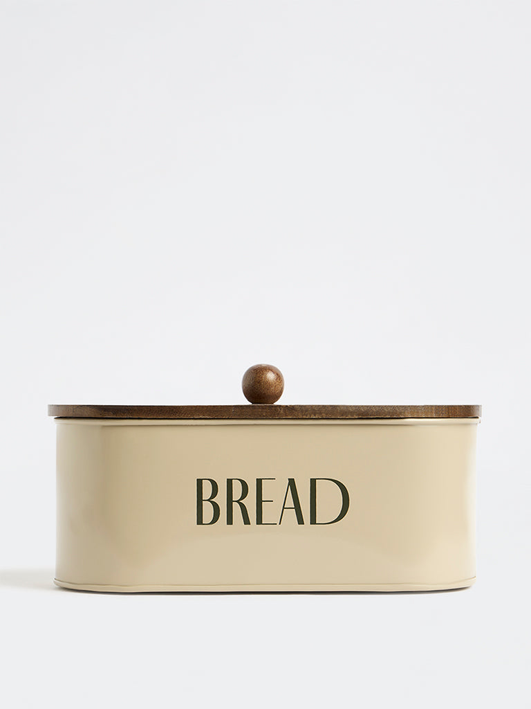 Westside Home Beige Bread Box with Lid