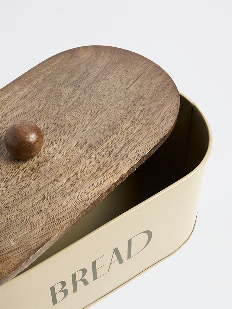 Westside Home Beige Bread Box with Lid