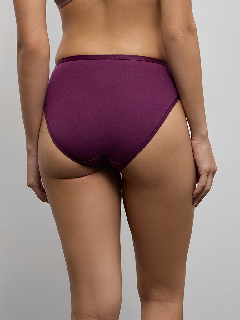 Wunderlove 3-Pack Printed Hi-Leg Cotton-Blend Briefs
