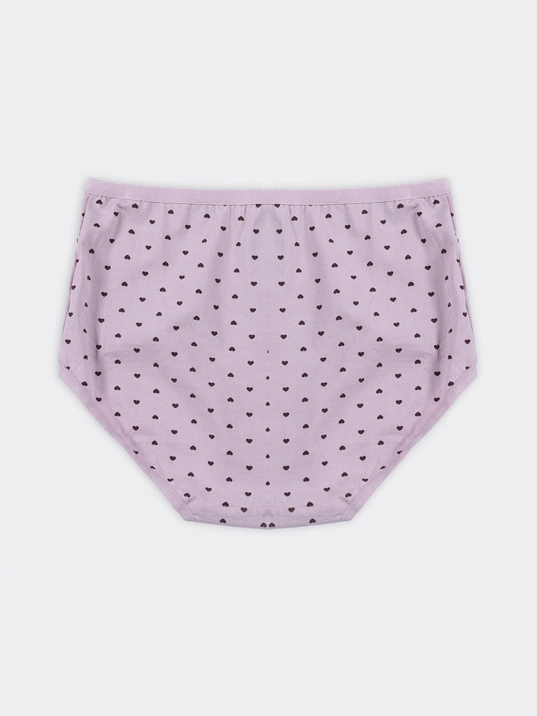 Wunderlove 3-Pack Heart Pattern Hi-Rise Cotton-Blend Briefs