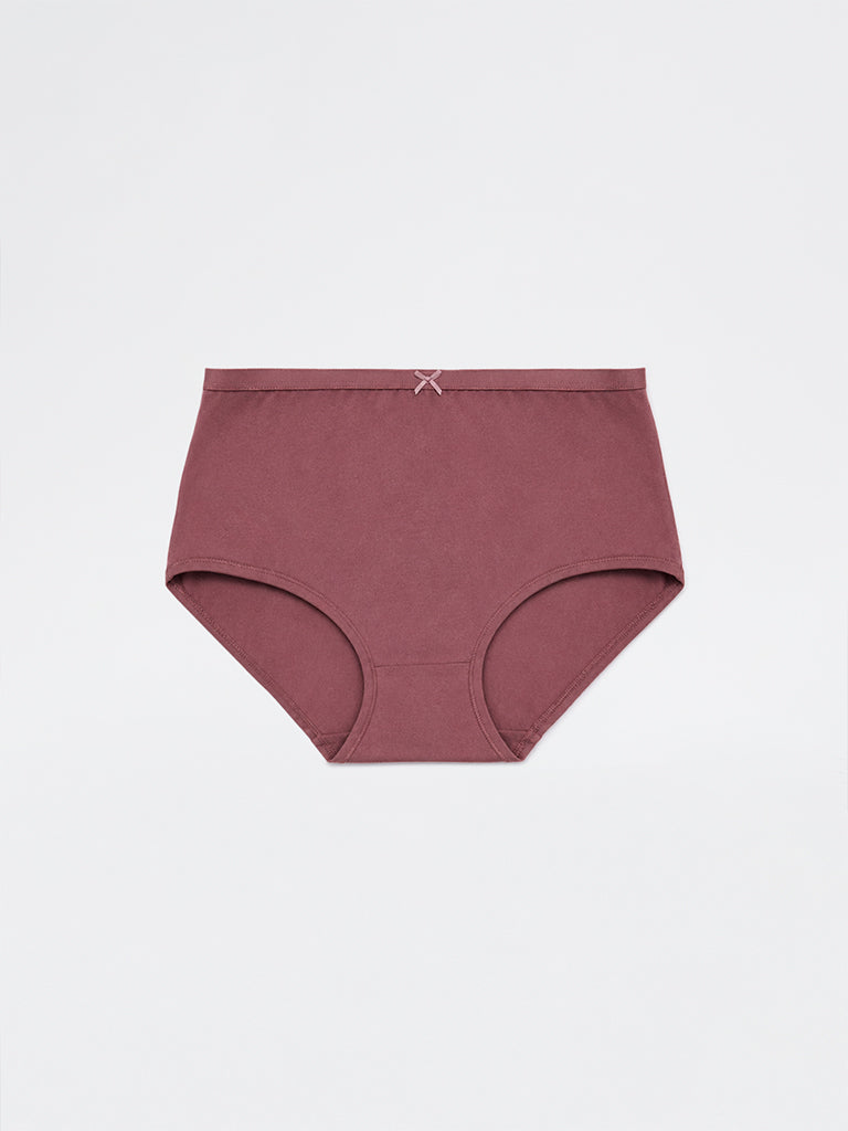 Wunderlove 3-Pack Solid Cotton-Blend High-Rise Briefs