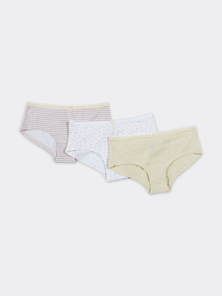 Wunderlove 3-Pack Printed Low-Rise Cotton-Blend Briefs