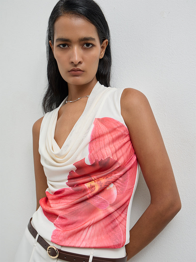 Wardrobe Coral Floral Printed Top