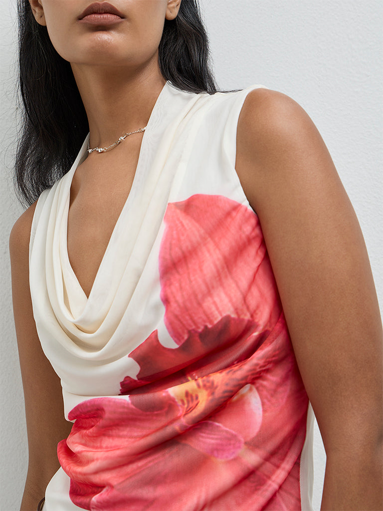 Wardrobe Coral Floral Printed Top