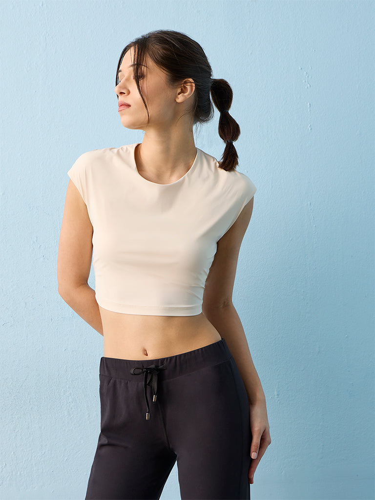 Nuoflexx Cream Solid T-Shirt