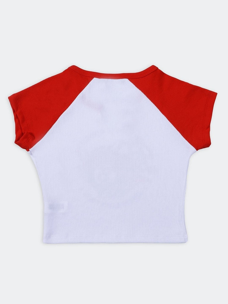 Nuon Red Graphic Printed Top