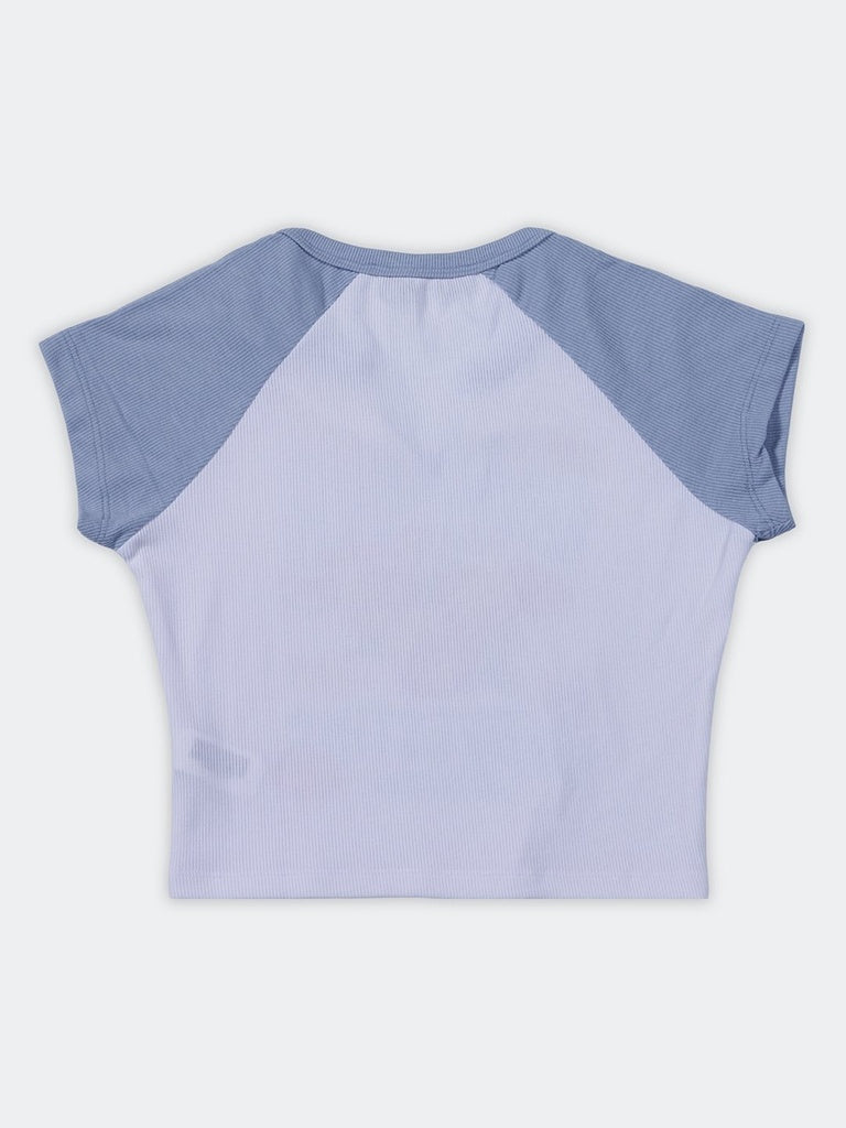 Nuon Blue Graphic-Printed Top