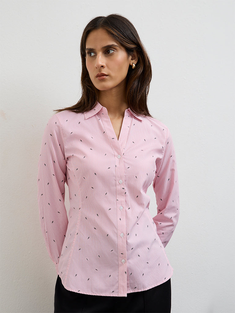 Wardrobe Pink Striped Shirt
