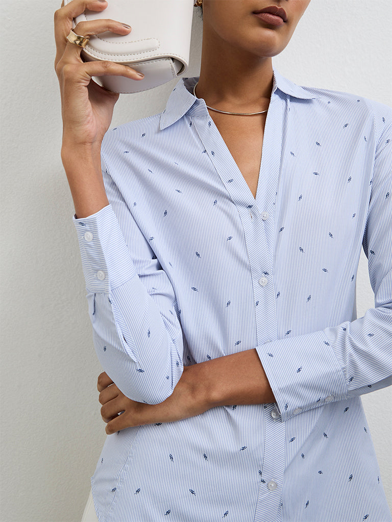 Wardrobe Blue Striped Shirt