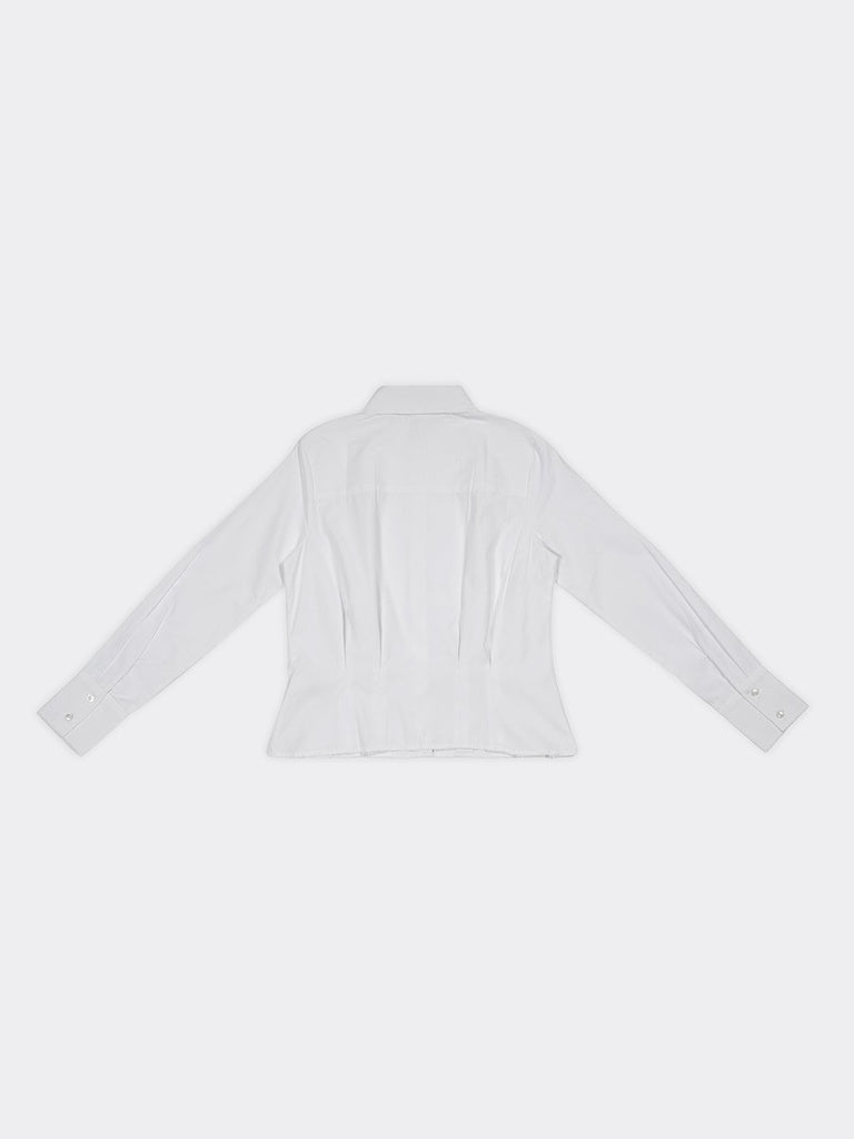 Wardrobe White Solid Shirt