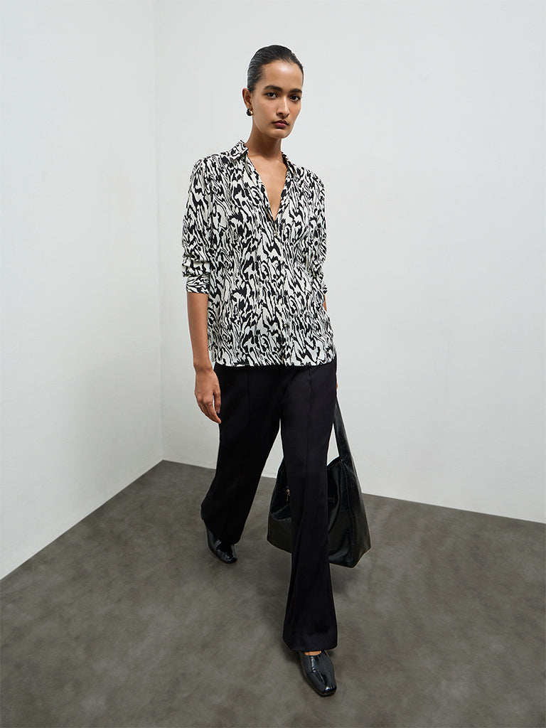 Wardrobe Black Printed Shirt