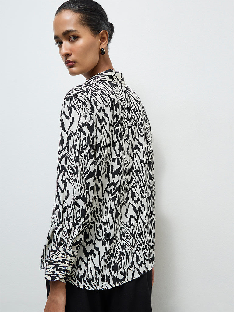 Wardrobe Black Printed Shirt