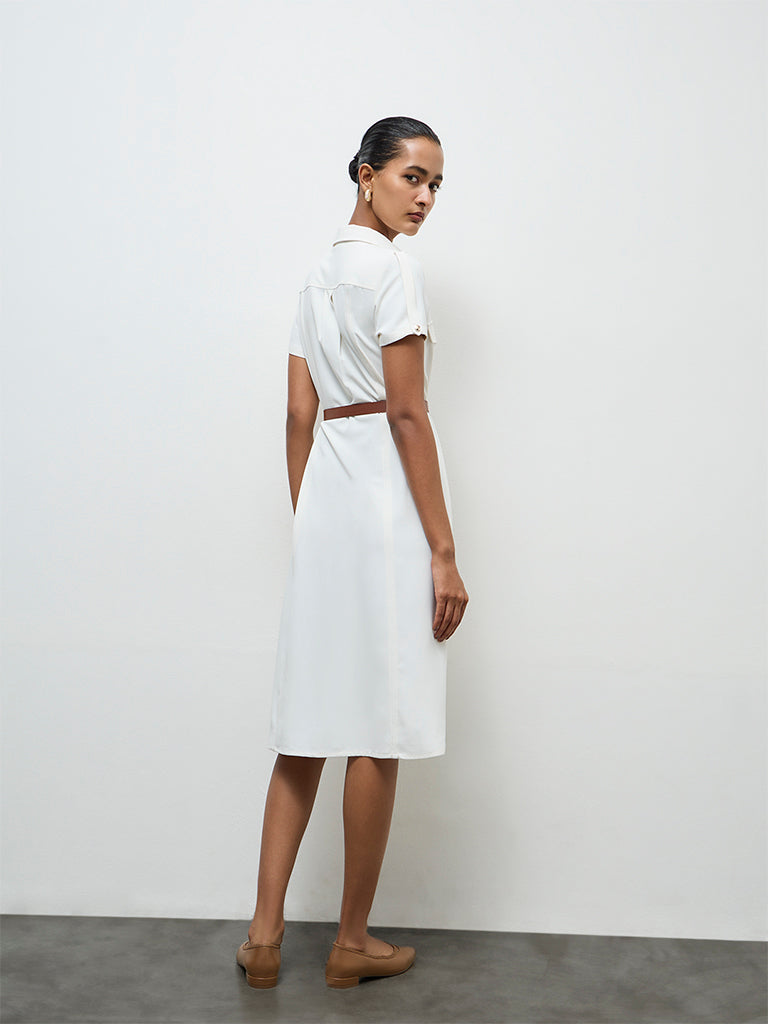 Shirt Dress Westside White Dress Buy Wardrobe White A-Line Dress From  Westside