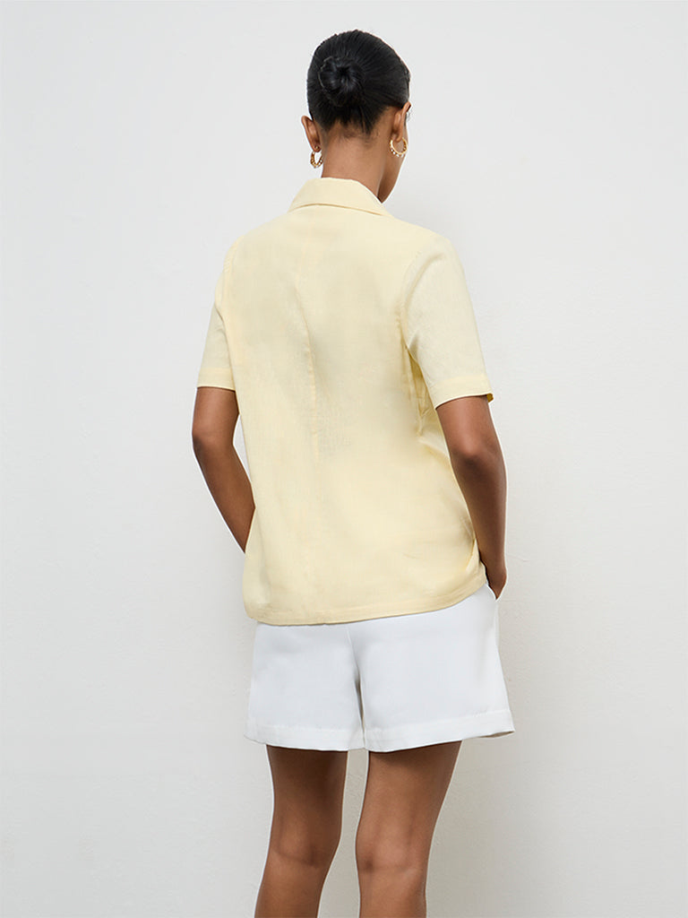 Wardrobe Light Yellow Blazer-Style Blazer