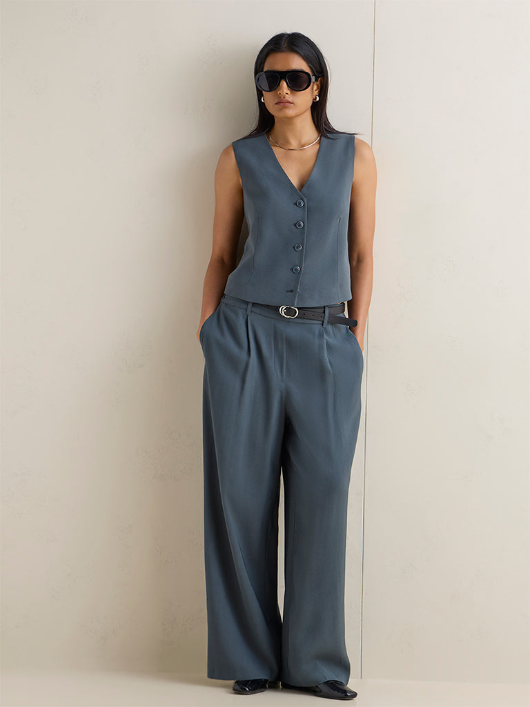 Wardrobe Grey Solid Waistcoat