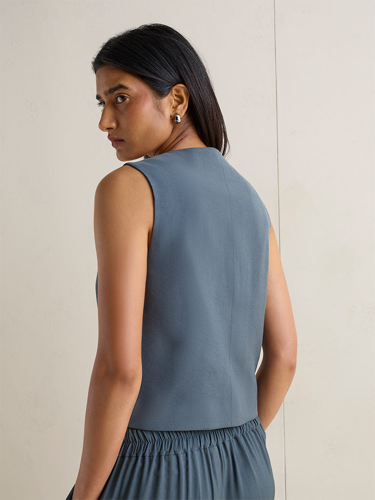 Wardrobe Grey Solid Waistcoat