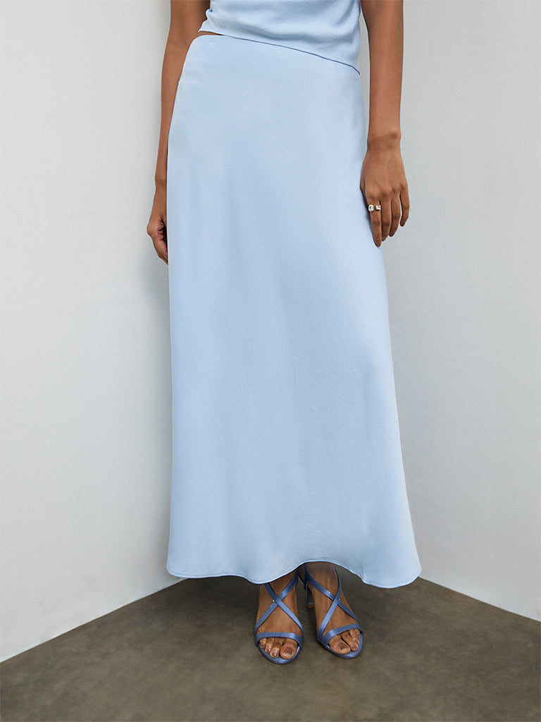 Wardrobe Light Blue High-Rise Skirt