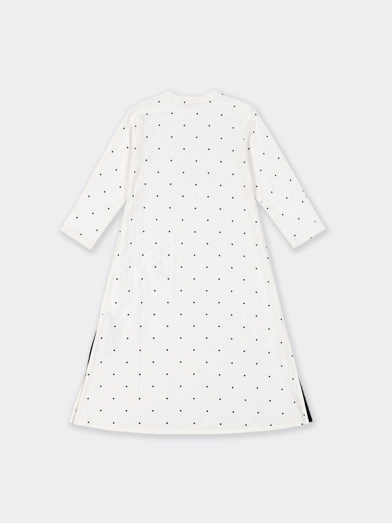 Utsa Off-White Floral Printed A-Line Kurta
