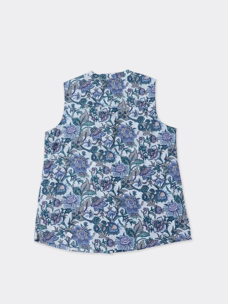 Utsa Blue Nature-Inspired Cotton Tunic