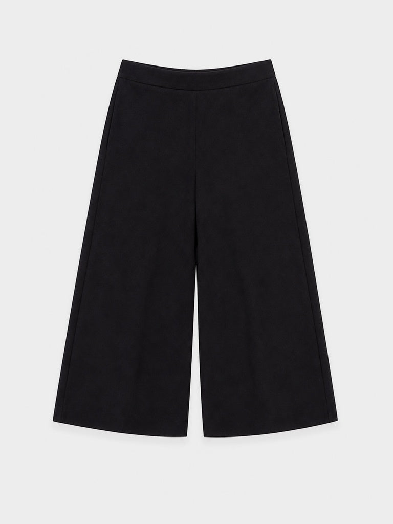 Utsa Black Cotton-Blend Pants
