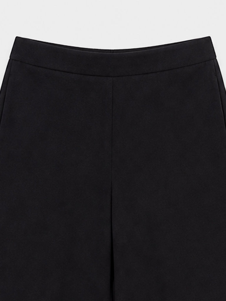 Utsa Black Cotton-Blend Pants