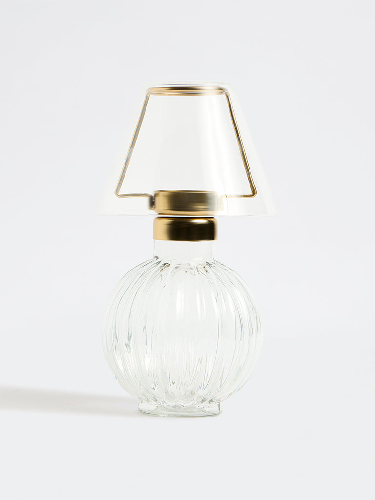 Westside Home Clear Glass Shade with Stand Tealight Holder