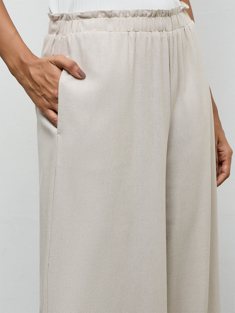 LOV Light Taupe High-Rise Pants