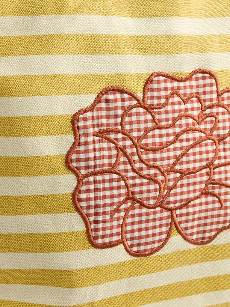 Westside Yellow Stripe-Pattern Tote Bag
