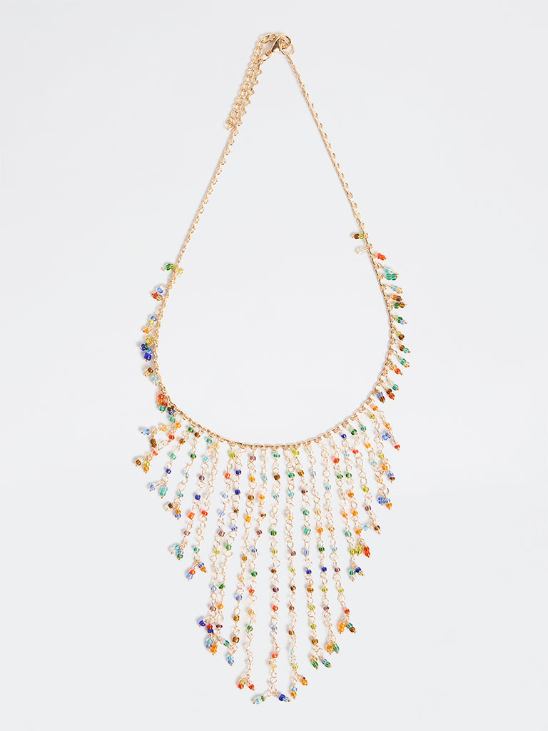 Westside Accessories Multi Color Beaded Trendy Necklace