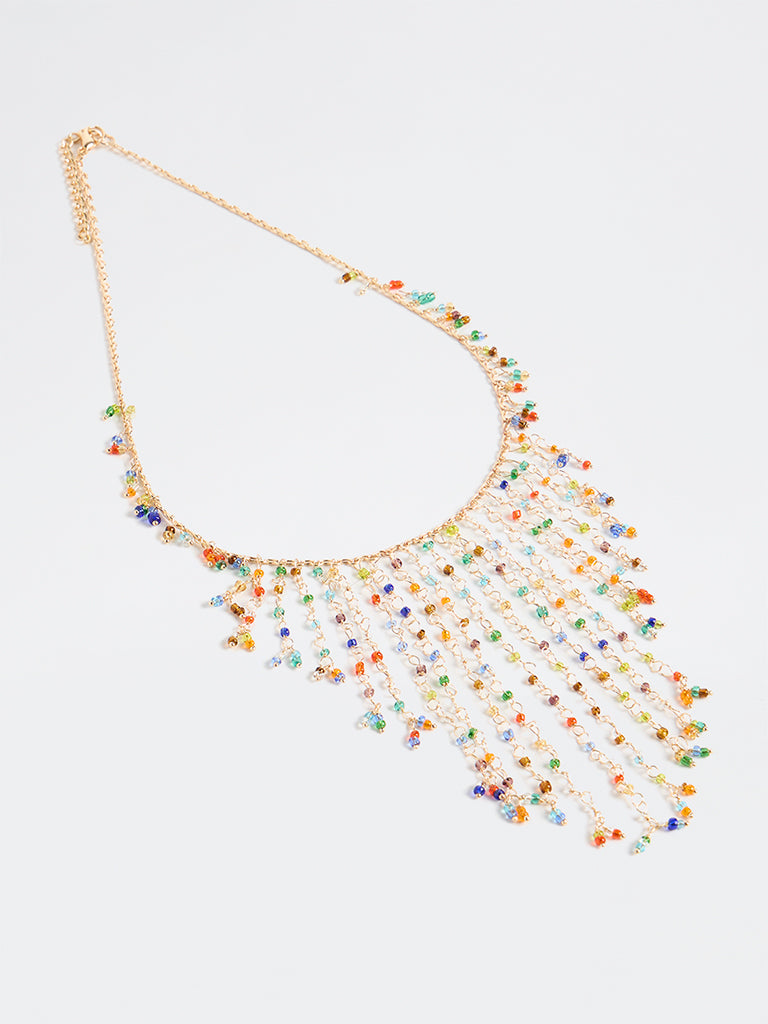 Westside Accessories Multi Color Beaded Trendy Necklace