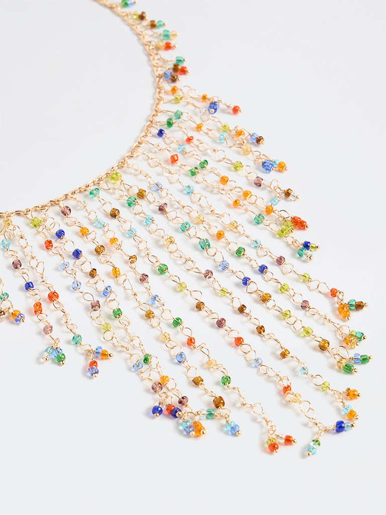 Westside Accessories Multi Color Beaded Trendy Necklace