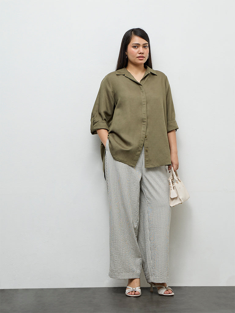 Gia Olive Solid Shirt